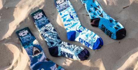 Novelty Shark-Inspired Socks : Shark-Inspired Socks