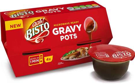 Prepackaged Serving Gravies : microwaveable gravy pots