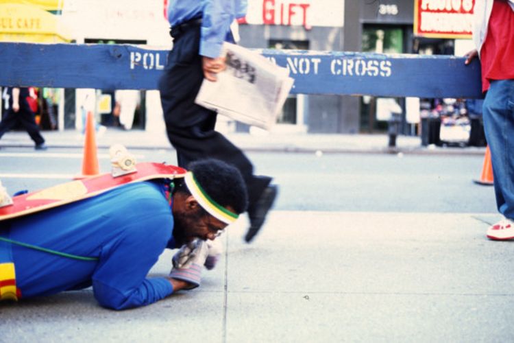 Volunteers wanted to crawl with Pope.L