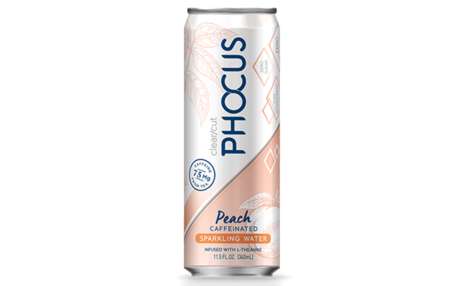 Peachy Caffeinated Water Drinks : clear/Cut Phocus