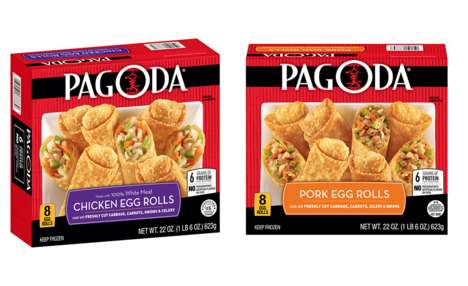 Protein-Rich Frozen Egg Rolls : Pagoda Asian-Style egg rolls