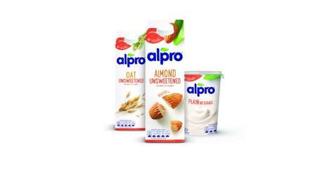 Revamped Plant-Based Product Branding : Alpro branding
