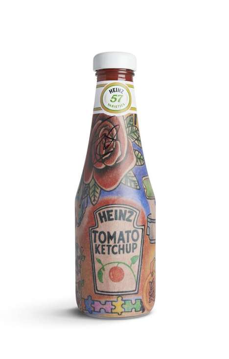 Tattooed Ketchup Bottles : bottle of ketchup