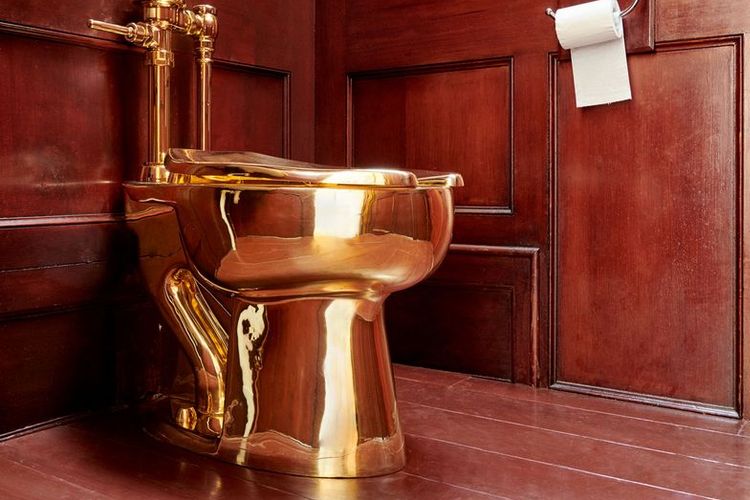 Police seeking Maurizio Cattelan’s stolen gold toilet