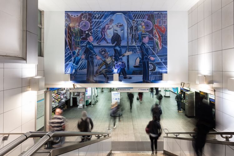 Rozzers and Rastas: Denzil Forrester unveils Brixton underground station commission