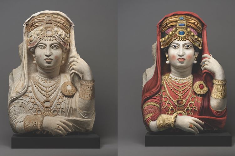 'The most beautiful female bust' brought back to life with vivid colour