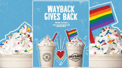 Supportive Pride-Themed Milkshakes : Wayback Burgers Pride Shake