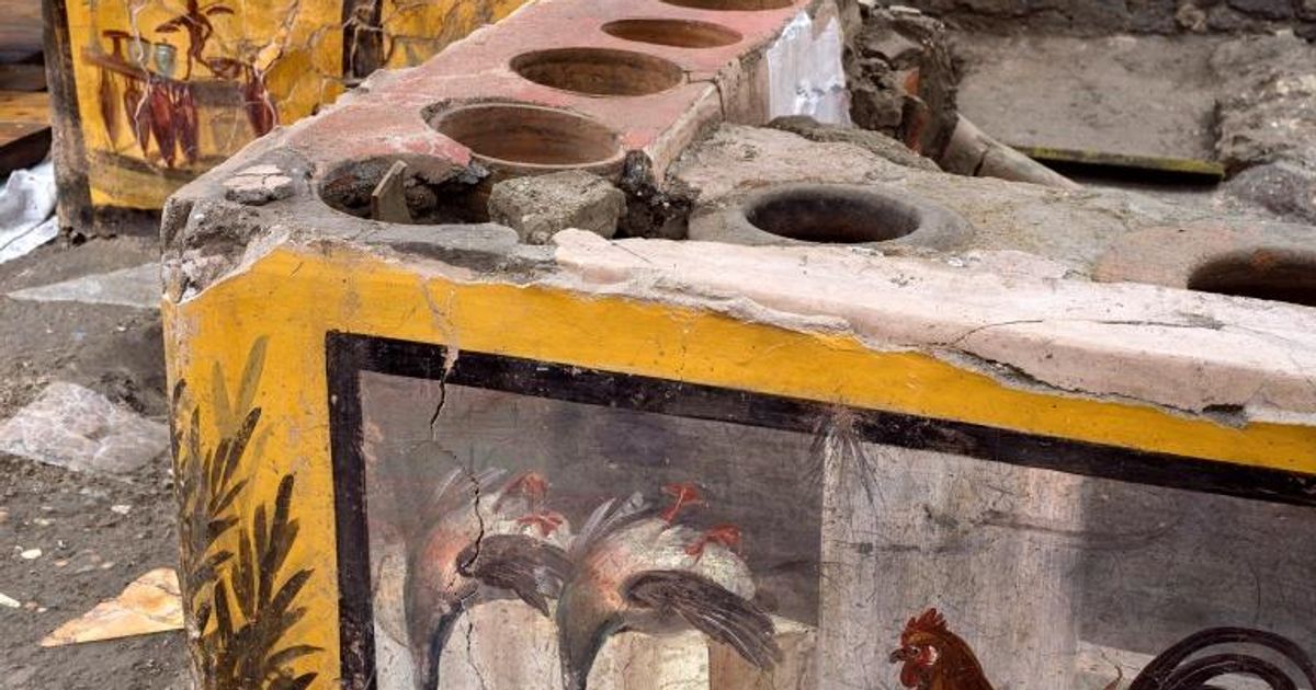 Ancient ‘fast food’ stall comes to light during Pompeii dig
