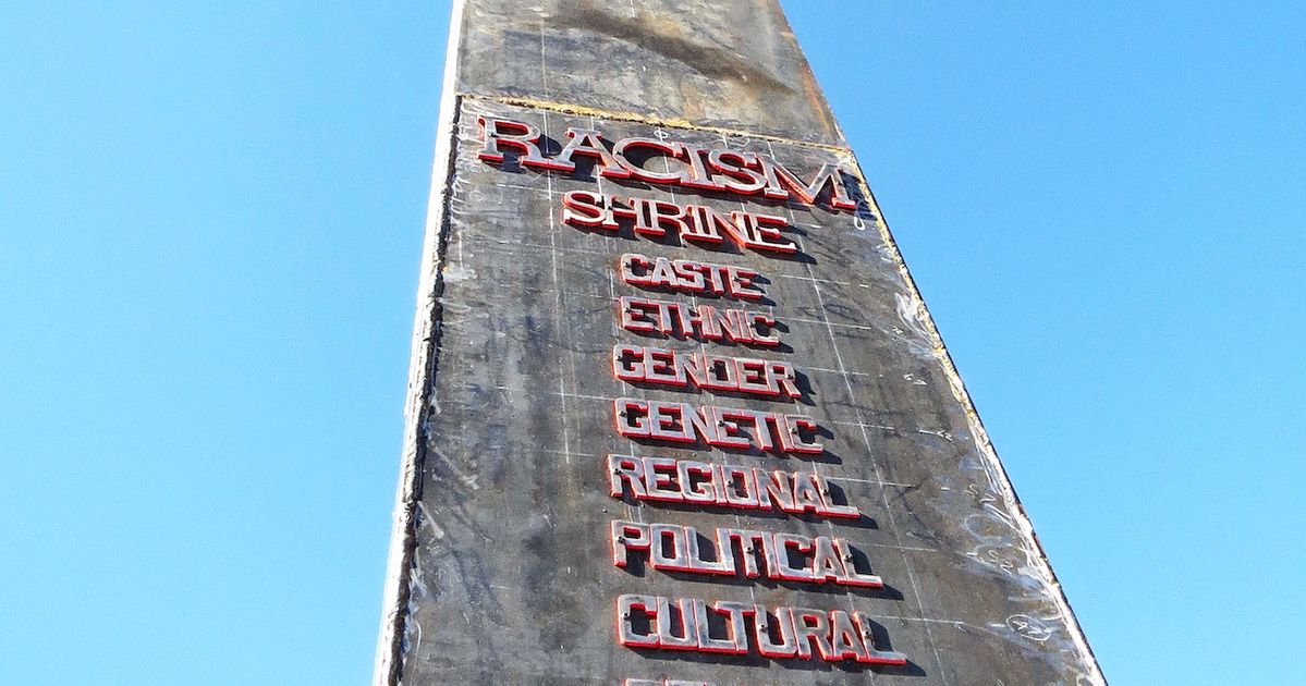 Apache artist Bob Haozous explains why he made a shrine to racism