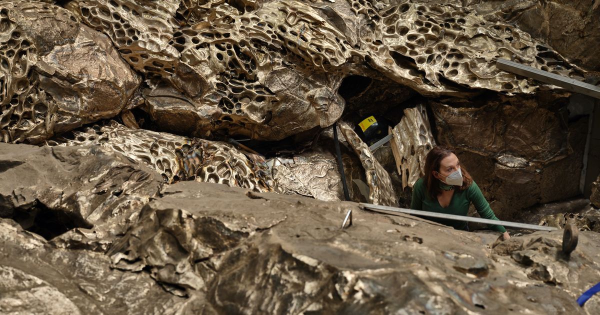 Awash with art—Cristina Iglesias fills island lighthouse with bronze geological formations