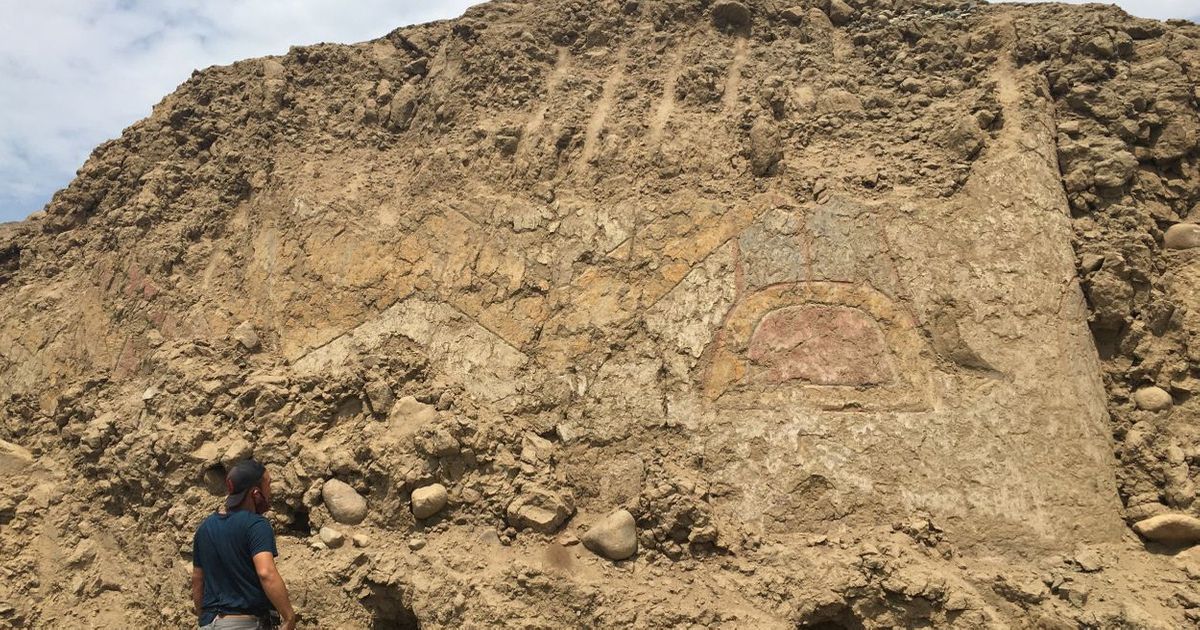 Knife-wielding spider god mural found on ancient Peruvian temple
