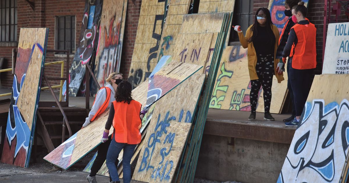 In Minneapolis, plywood boards become protest art worth preserving